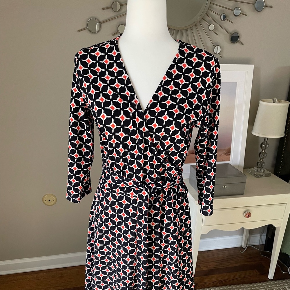 Casual faux-wrap dress